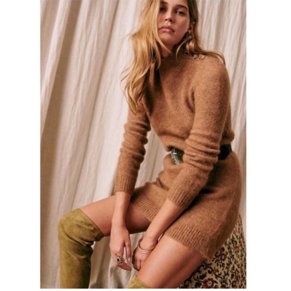 Sezane Polly Mohair Teddy Bear Dress XS